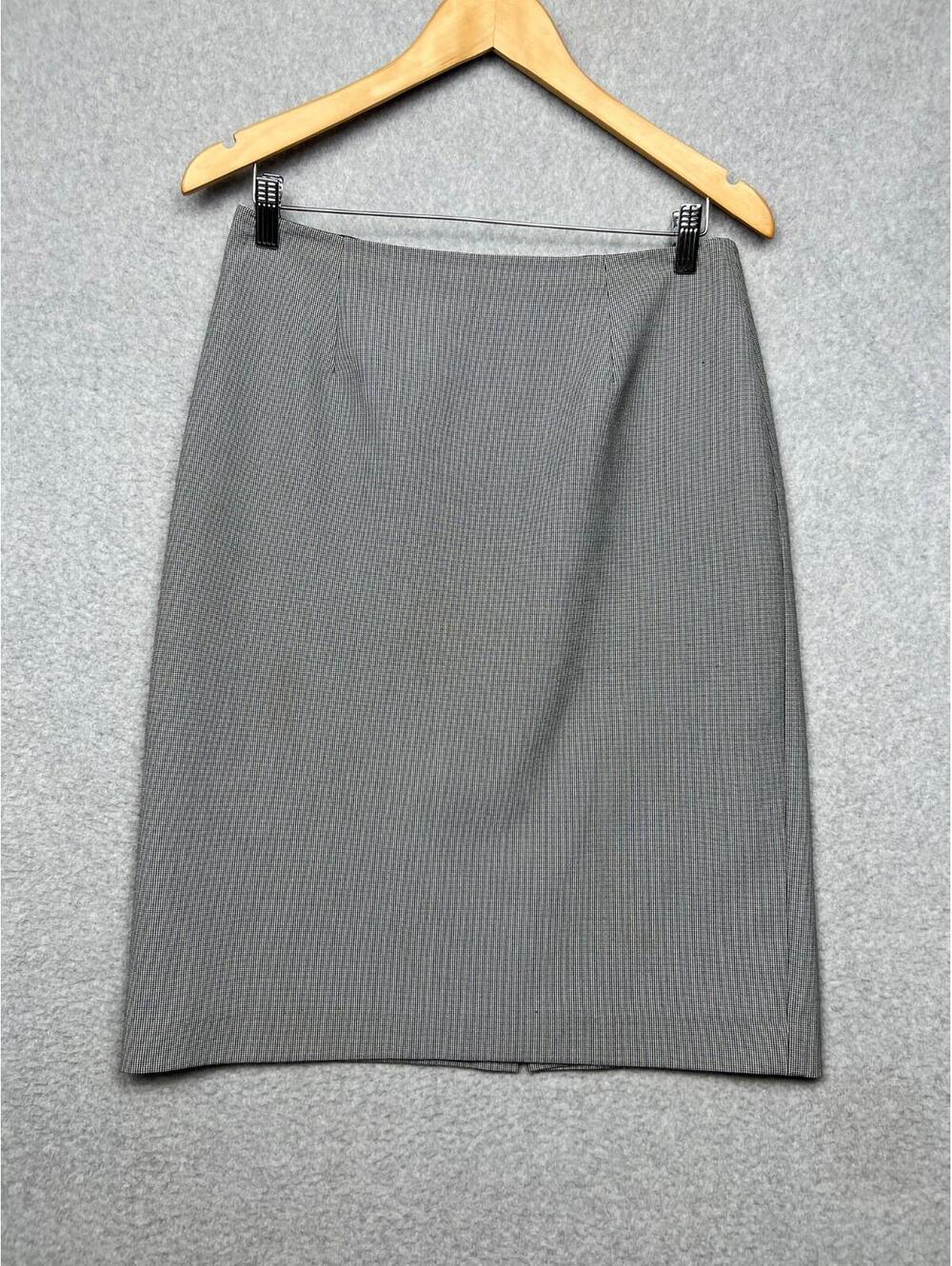 Unger Womens Skirt Size 8 Houndstooth Pencil Knee Length Wear To Work